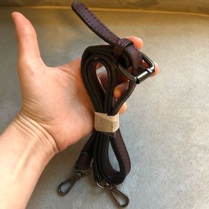 Dark Brown attachable strap for a purse